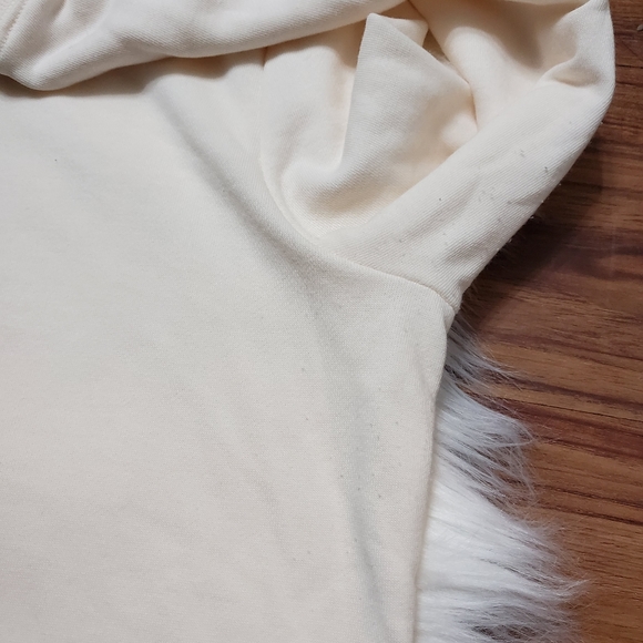 EUC White Lace up Sweatshirt - Picture 4 of 5